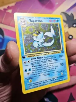 Vaporeon 12/64 Jungle Holo Authentic Pokemon Card LP Condition - Image 5
