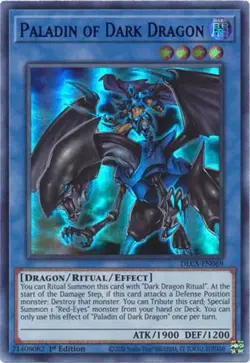 Yu-Gi-Oh Card - DLCS-EN069 - PALADIN OF DARK DRAGON (Purple) (ultra rare holo) - Image 1