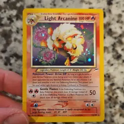 Pokemon Light Arcanine Holo Rare Neo Destiny 12/105 100 HP 2000 Card - Image 1