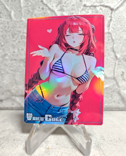 Yuzuha ZZZ Trading Card Waifu Goddess Story Anime Girl holo Karte Manga Art - Image 1