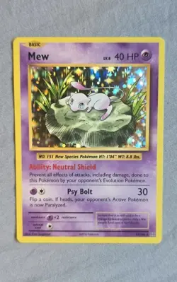 Pokemon TCG Mew holo rare (53/108) Evolutions 40 HP basic card - Image 1