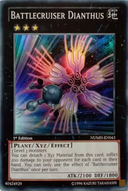 NUMH-EN043 BATTLECRUISER DIANTHUS SUPER RARE MIXED EDITION YuGiOh CARD - Image 1
