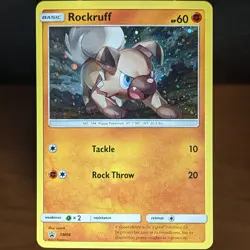 Rockruff SM06 LP/NM Black Star Promo Cosmos Holo Foil Pokemon Card SM 06 SM6 6 - Image 1