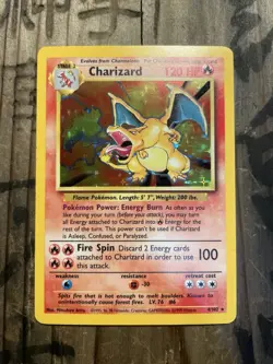 Charizard 4/102 Base Set Holo Rare 1999 WOTC Pokemon Card NM - Image 1