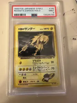 Rocket's Zapdos No. 145 Holo Rare Gym Challenge Pokemon Japanese Heavily Played - Image 1