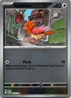 Spearow 102/132 Mega Evolution Reverse Holo Pokemon - Image 1