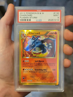2013 POKEMON B&W PLASMA STORM #136 CHARIZARD PSA 9 Mint - Image 1