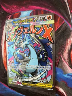 Pokemon Mega Charizard X ex 023 MEP Promo Holo 360 HP Mega Evolution - Image 3
