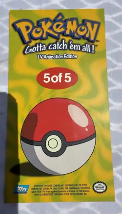 Pokemon Topps #52 MEOWTH Chrome 1999 Series 1 5of5 Card TV Animation Edition NM - Image 2