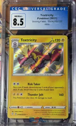 Toxtricity SV042/SV122 CGC 8.5 Pokemon Shining Fates 2021 TCG - Image 1