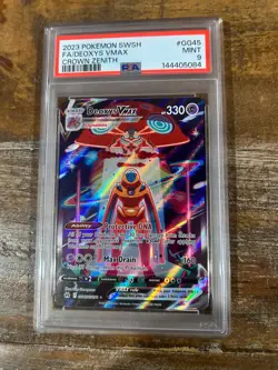POKEMON 2023 Corwn Zenith Full Art DEOXYS Vmax #GG45 PSA 9 Mint RARE - Image 1
