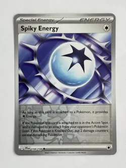 Pokemon TCG Spiky Energy - 159/159 Reverse Holo Uncommon SV09: Journey Together - Image 1