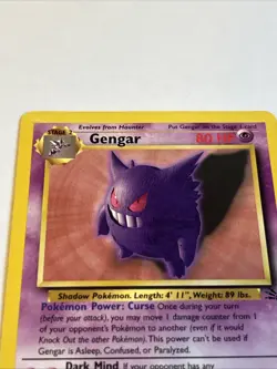 Pokemon TCG Gengar 20/62 Fossil Non-Holo Rare NmU - Image 4