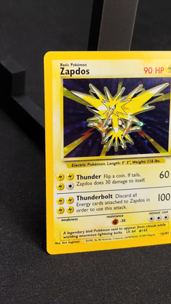 1999 Pokemon Zapdos 16/102 Base Set Holo Rare Unlimited WOTC NM/LP - Image 2