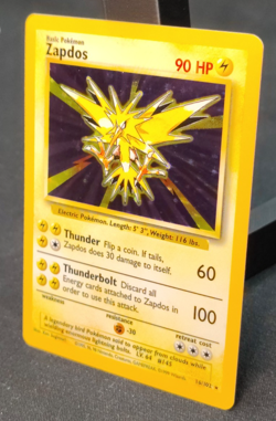 1999 Pokemon Zapdos 16/102 Base Set Holo Rare Unlimited WOTC NM/LP - Image 4