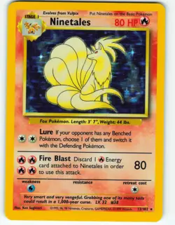 Ninetales - Holo - 12/102 Base Set - Pokemon TCG - 1999 - Image 1