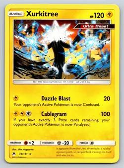 Xurkitree Rare SM - Forbidden Light 39/131 LP Pokemon TCG - Image 1