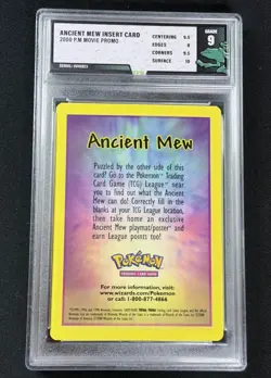2000 Pokemon Game Promo ANCIENT MEW pokemon Movie 2000 TFG PSA 10 Plus Instert - Image 2