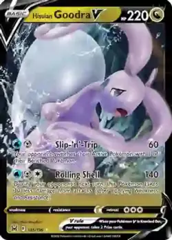 Pokemon - Hisuian Goodra V - 135/196 - Ultra Rare - Sword & Shield - Lost Origin - Image 1