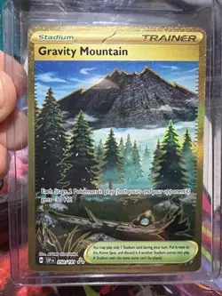 Pokemon TCG Gravity Mountain 250/191 Surging Sparks Gold Secret Rare - NM - Image 1