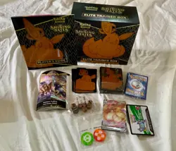 Shining Fates Elite Trainer Box Pokemon ETB W/ Eevee Promo Card & Guide NO PACKS - Image 1