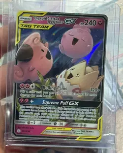 Pokemon TCG Togepi Cleffa Igglybuff GX Card 143/236 Cosmic Eclipse NM - Image 1