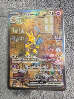 Pokemon TCG Alakazam EX 151 Holo Card Scarlet & Violet 201/165 NM/Mint - Image 1