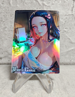 Nezuko Trading Card Waifu Goddess Story Anime Girl holo Karte Manga Full Art - Image 1