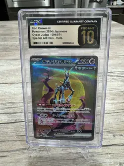 CGC 10 PRISTINE Iron Crown ex 094/071 SAR Cyber Judge Special Art Pokemon Card - Image 1