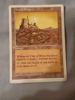 City Of Brass 💥 Rare💥 MTG Card 5th Edition Magic the Gathering LP / NM - Image 2