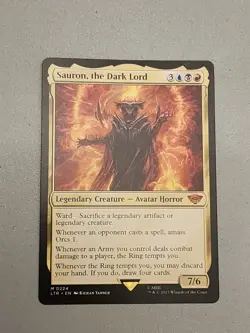 Sauron, the Dark Lord #224 (NM) Lord of the Rings LTR Magic MTG - Image 1