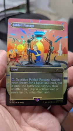 1x Fabled Passage Borderless Rainbow 🌈 FOIL ✨ Fallout Secret Lair MTG NM x1 - Image 1
