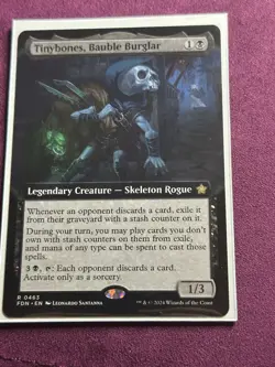 Tinybones, Bauble Burglar (#463) - Extended Art FDN NM MTG - Image 1