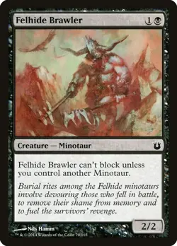 FELHIDE BRAWLER X 4 N/M- BORN OF THE GODS MAGIC THE GATHERING - Image 1