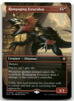 Rampaging Ferocidon (Borderless) #8 (NM) Special Guests SPG Magic MTG - Image 1
