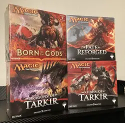Magic the Gathering 4 Fat Pack/Bundle Lot New Sealed - Born of God Dragon Tarkir - Image 1