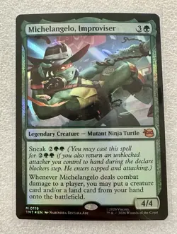 Michelangelo, Improviser FOIL 119 MTG Teenage Mutant Ninja Turtles TMT NM - Image 1