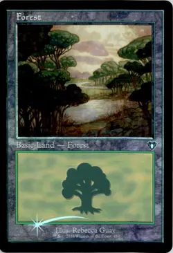 Forest () (Retro Frame) Commander Masters CMM Foil NM - Image 1