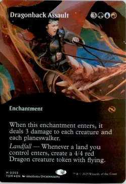 Dragonback Assault (Borderless) Tarkir: Dragonstorm TDM Foil NM - Image 1