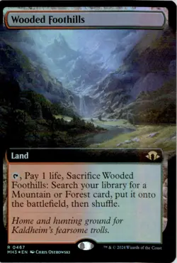 Wooded Foothills (Extended Art) Modern Horizons 3 MH3 Foil NM - Image 1