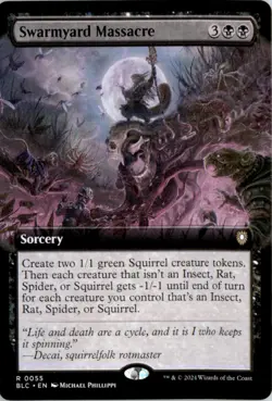 Swarmyard Massacre (Extended Art) Commander: Bloomburrow BLC Normal NM - Image 1
