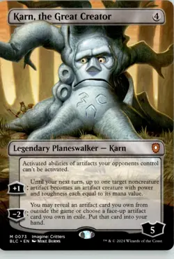 Karn, the Great Creator (Borderless) Commander: Bloomburrow BLC Normal NM - Image 1