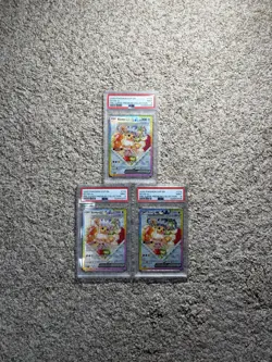 3x SEQUENTIAL 2025 POKEMON SVP EN-SV BLACK STAR PROMO #174 EEVEE EX PSA 9 - Image 1