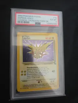 1999 Pokemon Fossil Zapdos PSA 6 #15/62 Rare Holo - Image 1