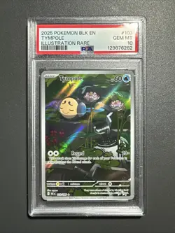 Pokemon 2025 Tympole 103/086 Full Art IR Black GEM MINT PSA 10 - Image 1