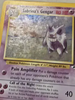 Pokemon TCG Sabrina's Gengar Gym Challenge Holo Card 14/132 Vintage *Swirl* MP 2 - Image 3