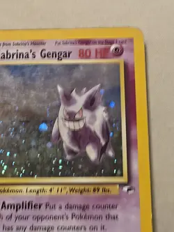 Pokemon TCG Sabrina's Gengar Gym Challenge Holo Card 14/132 Vintage *Swirl* MP 2 - Image 5