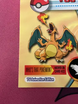 1999 Topps Pokemon - Charizard #06 Non Holo / Black Logo TV Animation Series NM - Image 4