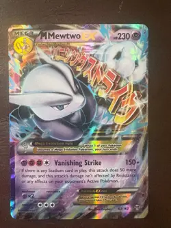 M Mewtwo EX 63/162 Mega Ultra Rare XY BreakThrough Pokemon TCG Card Mint - Image 1