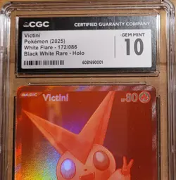 Pokemon Victini White Flare Black White Rare #172 CGC 10 Gem Mint English - Image 2